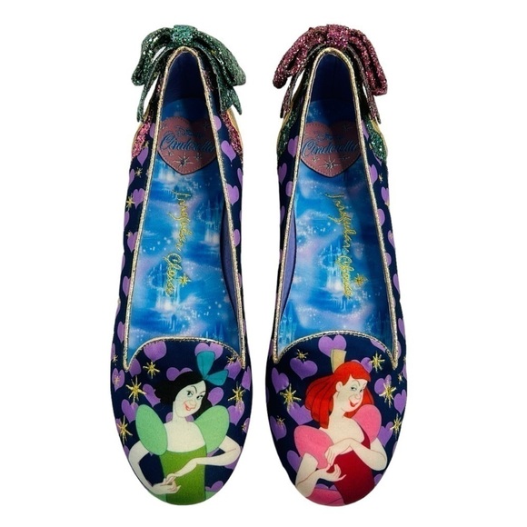 Irregular Choice x Disney Cinderella Ugly Sisters Flats Navy Purple Size 41 NEW - Picture 4 of 16
